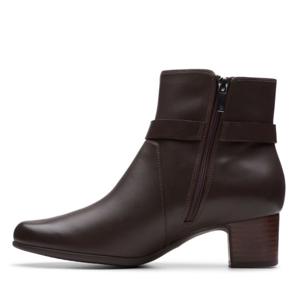 Clarks Womens Un Damson Mid Ankle Boots Brown | UK-8374956